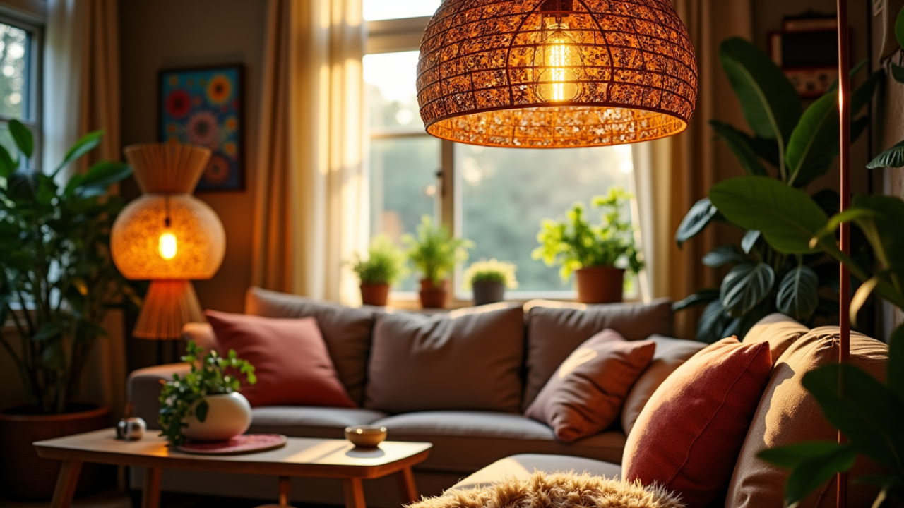 Abat-jour en rotin ou en fleur : comment choisir pour un intérieur bohème ?