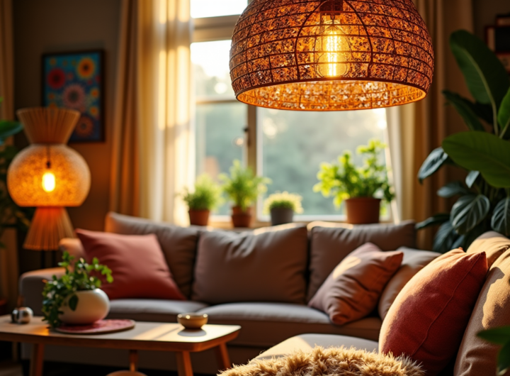 Abat-jour en rotin ou en fleur : comment choisir pour un intérieur bohème ?
